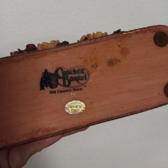 Ganz pink floral table top clock - Picture 4 of 4